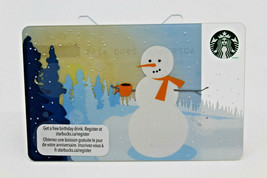 Starbucks Coffee 2012 Gift Card Snowman Winter Mug Cup Zero Balance No Value - £8.21 GBP