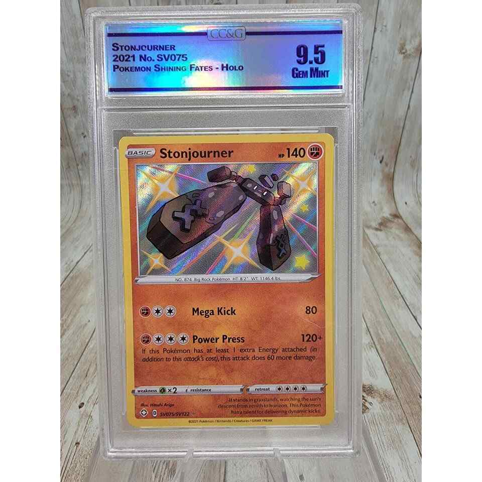 Pokémon 2021 Shining Fates Stonjourner Holo SV075 CCG 9.5 - $24.47