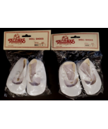 Set of 2 Tallinas Doll Shoes, Size 1 Style 002 White Vinyl - £11.66 GBP