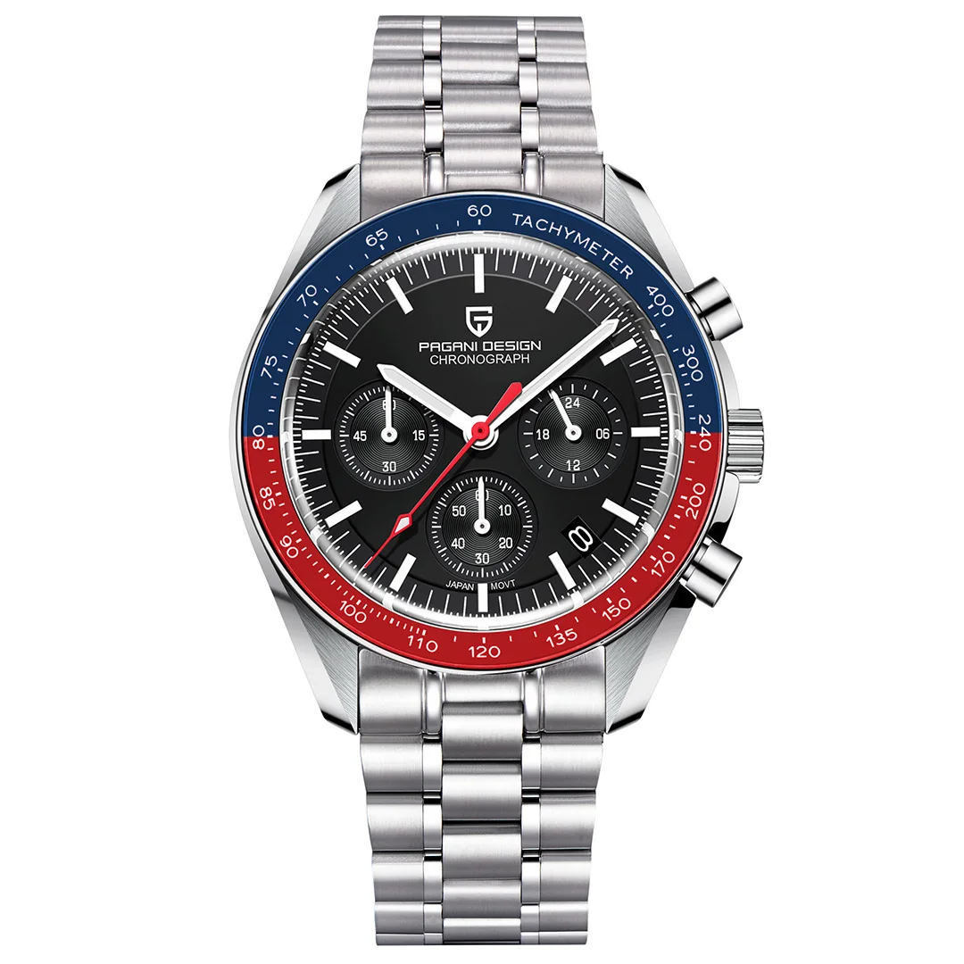 New Sports Chronograph Waterproof Men&#39;s Wristwatch Sapphire Bezel Watche... - £185.98 GBP