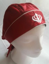 Sikh Punjabi turban Jean patka pathka Khanda bandana Head Wrap Red Colour Singh - £10.05 GBP