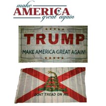 3x5 Donald Trump White Alabama Gadsden Wholesale Flag Set 3x5 BEST Garden Outdor - £13.19 GBP