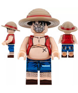 Fat Monkey D. Luffy One Piece Custom Printed Lego Moc Minifigure Bricks ... - £2.73 GBP