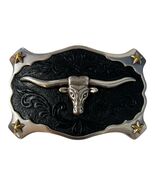 Cody James Longhorn Western Belt Buckle Black Silver Gold Stars - $23.40