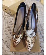 NWB Heel Snakeskin Print Pumps Size 8 Multicolor  - $27.42 CAD