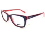Nike Kids Eyeglasses Frames 5509 413 Red Navy Blue Rectangular 46-17-130 - $65.24