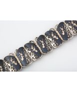 VINTAGE SIAMESE STERLING SILVER AND NIELLO ETCHED BUTTERFLY LINK PANEL B... - €217,59 EUR