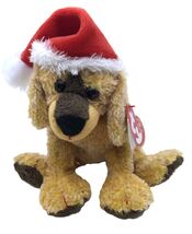 TY Beanie Babies Jinglepup the Christmas Dog 8 inch DOB 12/30/2000 White... - $7.95
