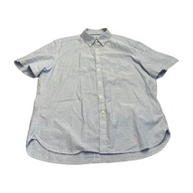 St. John&#39;s Bay Shirt Men&#39;s XL Gray 100% Cotton Pockets Short Sleeve Button-Down - £15.91 GBP