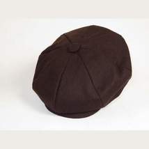 Mens Fashion Classic Flannel Wool Apple Cap Hat by Bruno Capelo ME901 Brown image 6
