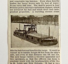 1916 Inco Number 1 First Power Barge New Orleans Article Nautical Ship D... - $395.73 MXN