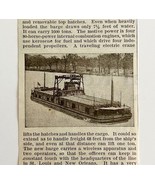 1916 Inco Number 1 First Power Barge New Orleans Article Nautical Ship D... - $28.69 CAD