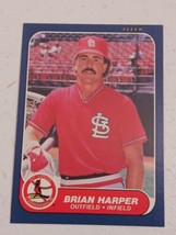 Brian Harper St. Louis Cardinals 1986 Fleer Card #36 - £0.77 GBP