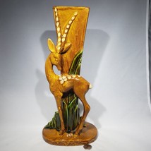 Royal Haeger Gazelle Antelope Pottery Vase VTG Mid-Century MCM USA R707 - £38.23 GBP