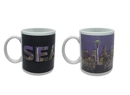 Color Changing! City Skyline ThermoH Exray Ceramic Coffee Mug (Seattle) - £9.98 GBP