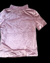 Anthropologie Women’s Velvet Mock Neck Top XS Rose Tyrie NWT $68 Short Sleeve image 9