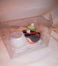 Hallmark Anthropomorphic Penguin &amp; Snowball Tea Light Candle Holder NRFB - £7.03 GBP