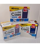 Vintage Memorex Mini DVD disc Cases cool colors Rainbow Variety 30 total - $513.18 MXN