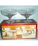 Lenox Holiday Ribbon Footed Compote Dessert SET/2 Crystal Red/Green Patt... - £27.81 GBP