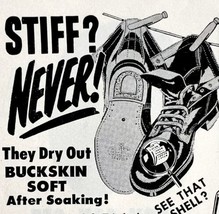 Wolverine Buckskin Leather Work Boots 1952 Advertisement Footwear Shell ... - $19.99