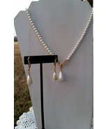 Vintage Lady Remington Faux Pearl Rhinestone  and Earrings Wedding, Brid... - $16.00