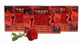 Vaadi Herbals Enchanting Rose Soap with Mulberry Extract, 75 gm x 3 pack - £18.13 GBP