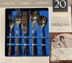Mikasa Delano 20-Piece Flatware Forged Premium Stainless Cutlery Silverware - £27.63 GBP
