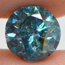 Round Shape Diamond Fancy Blue Color I1 Certified Natural Enhanced 2.55 Carat - £1,338.92 GBP