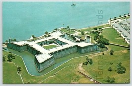 Postcard St. Augustine Florida Aerial View Castillo De San Marcos - £7.68 GBP