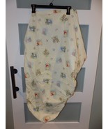 Vintage Winnie-the-Pooh &amp; Friends Yellow Crib/Toddler Fitted Sheet - £16.72 GBP