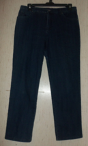 EXCELLENT WOMENS GLORIA VANDERBILT &quot;AMANDA&quot; DARK BLUE DENIM JEANS  SIZE ... - $32.68