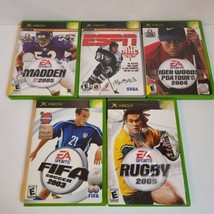 Original Xbox Games Lot Not Tested Pga Tour 2004 Nhl 2K5 Madden 05 Fifa 03 Rugby - £7.49 GBP