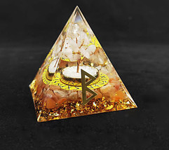 Lun Runes Birth Crystal Pyramid Reiki Amethyst Energy Healing Meditation... - $14.99