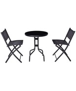 3 Pieces Folding Bistro Table Chairs Set for Indoor and Outdoor - Color:... - $2,850.86 MXN
