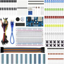 Electronics Basic Kit W/Power Supply Module, Breadboard, Jumper Wire, - £27.21 GBP