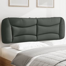 vidaXL Headboard Cushion Dark Gray 60.2&quot; Fabric - £157.01 GBP