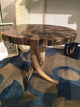 Round End Table, Rustic Coffee Table, Round Table, End Table, Console Table, Sid - £6,359.31 GBP
