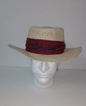 Vintage SCHWAN&#39;S 100% Paper Straw Sun Hat One Size Made in U.S.A. RARE! - £29.23 GBP