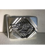 Artisan made Crocdile Mens sterling silver Belt Buckle,Med  . - $252.45