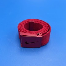Nike Men&#39;s Tech Essentials Web Belt Varsity Red One Size Swoosh Logo Buckle - $18.70