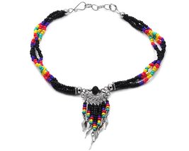 Mia Jewel Shop Native American Inspired Crystal Bead Seed Beaded Dangle Multi St - £12.60 GBP
