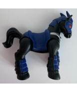 Fisher Price Imaginext Black &amp; Blue Posable Ninja War Horse Figure Repla... - $13.87 CAD