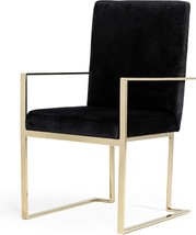 Limari Home Henrik Collection Modern Style Velvet Fabric Upholstered, Black - £230.69 GBP