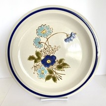 Vintage Design Two Flowers 12in Dinner Serving Plate Stoneware #1502 Japan - £15.69 GBP