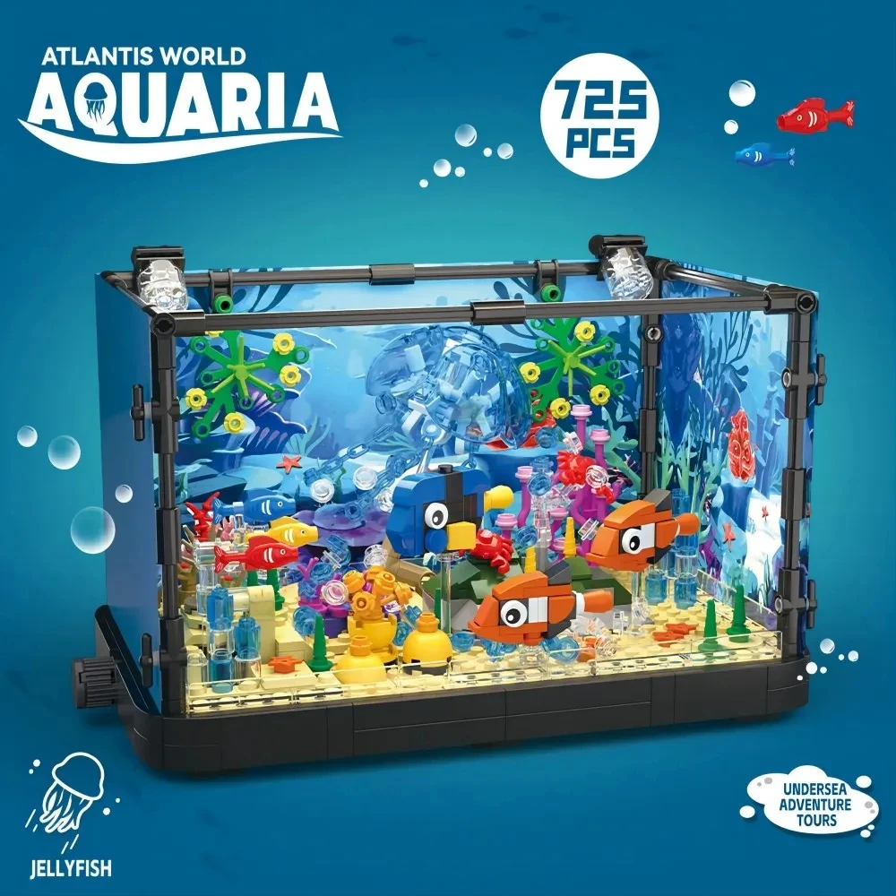 Sketching Ocean Turtle Fish Tank Aquarium Block Set Tropical Rainforest Insect - £40.71 GBP+