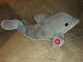 SeaWorld Dolphin Plush 15&quot; With Sound Vibrates Gray White Tested Works... - £23.67 GBP