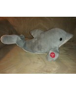 SeaWorld Dolphin Plush 15&quot; With Sound Vibrates Gray White Tested Works... - £23.29 GBP