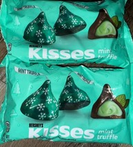 Hershey&#39;s Kisses ~ Mint Truffle Dark Chocolate Candy 9 oz, 7/2025 ~ 2 Bags - £20.65 GBP