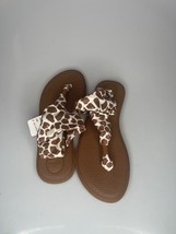 sanuk yoga sling sandal women 9 brown &amp; white - £11.62 GBP