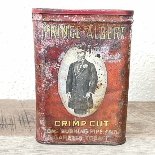 Prince Albert - Vintage Crimp Cut Pipe And Cigarette Tobacco Tin Empty - $4.94